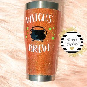 Witch's Brew Glitter Halloween Tumbler 30oz